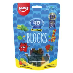  Amos 4D Fruit Gummy Blocks Mixed Fruits 65g