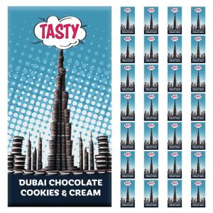  Tasty Dubai Chocolate 28-pack Cookies&Cream