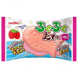  Meito Puku Puku Strawberry Fish Cookie Japan 16g