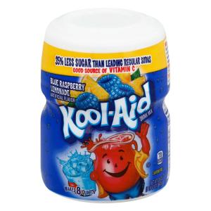  Kool Aid Blue Raspberry Drink Mix Tub 538g