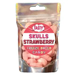  Frystorkat Godis MINI Skulls Strawberry 40g