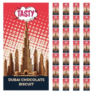  Tasty Dubai Chocolate 28-pack Biscuit