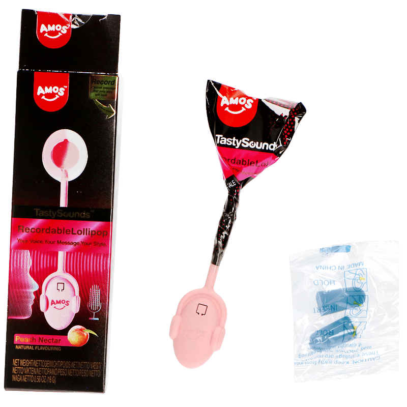 TastySounds Peach Audio Lollipop Recordable 16g