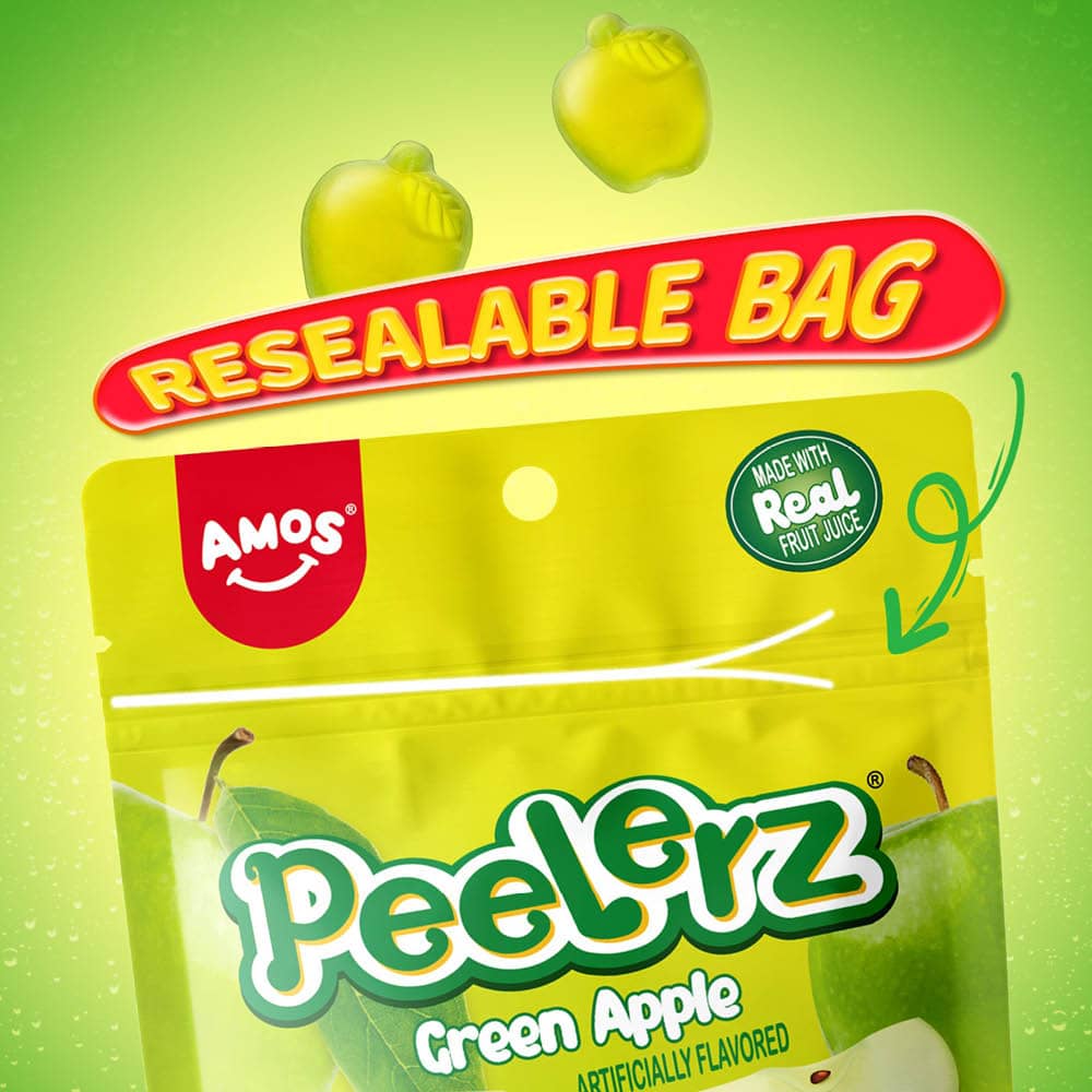  Amos Peelerz Gummy Green Apple 65g