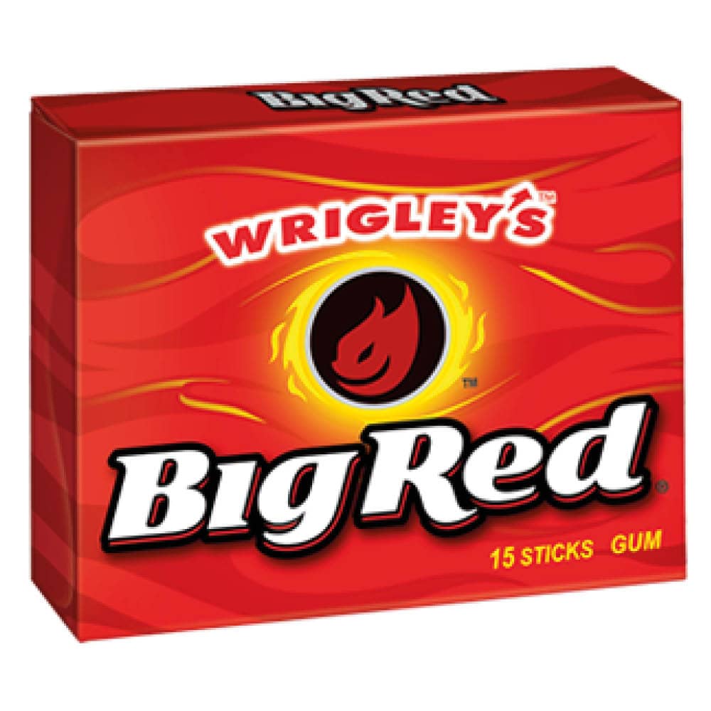 Wrigley's Big Red Chewing Gum 15 Pieces - Box of 10