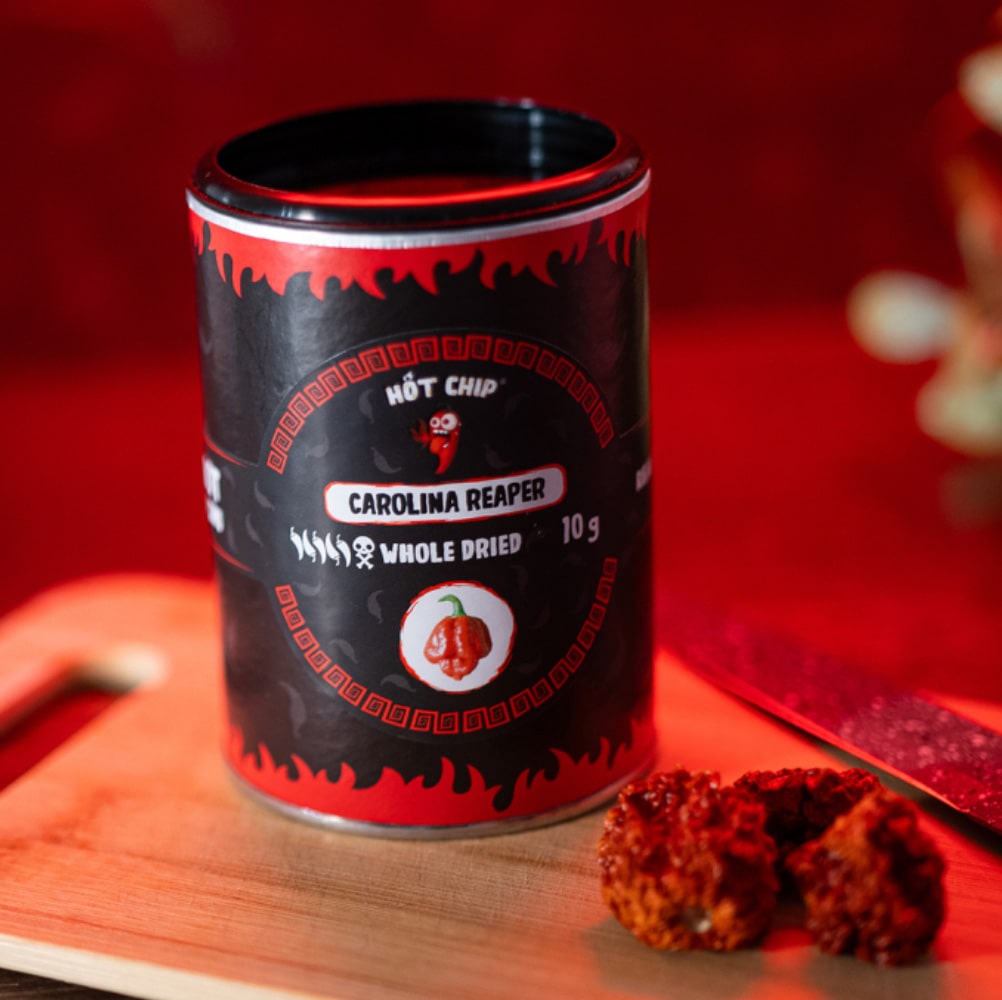 Hot Chip Carolina Reaper Dried Chili Pods 10g
