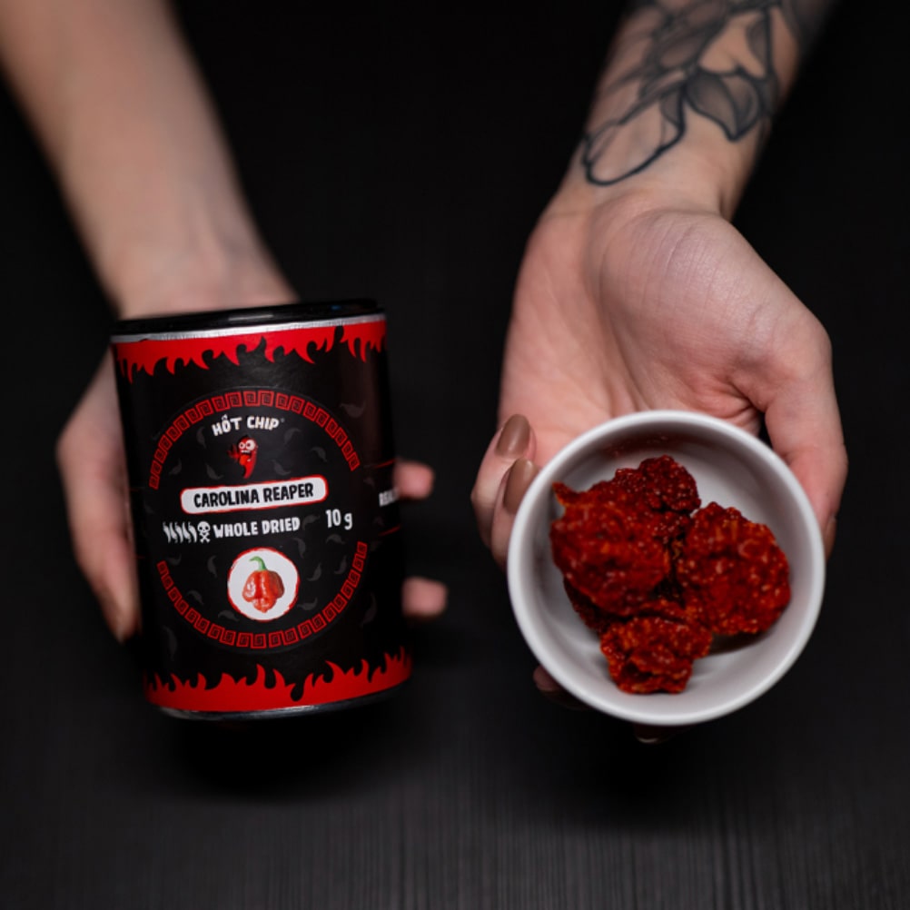 Hot Chip Carolina Reaper Dried Chili Pods 10g
