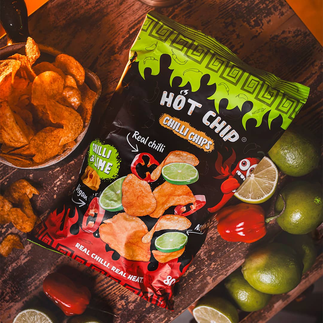  Hot Chip Potato Chips Chili Lime 80g