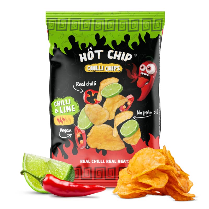  Hot Chip Potato Chips Chili Lime 80g