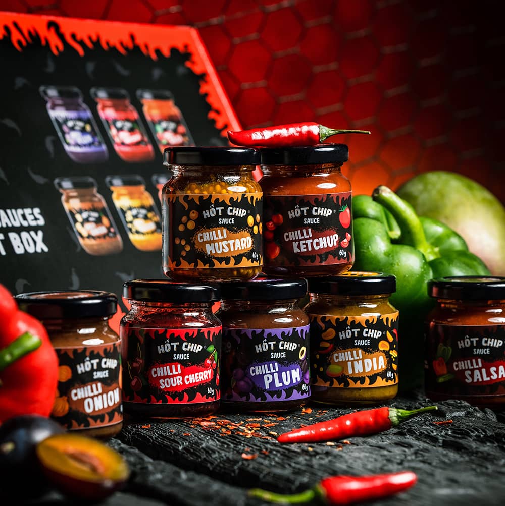  Hot Chip Chili Sauce Tasting Box