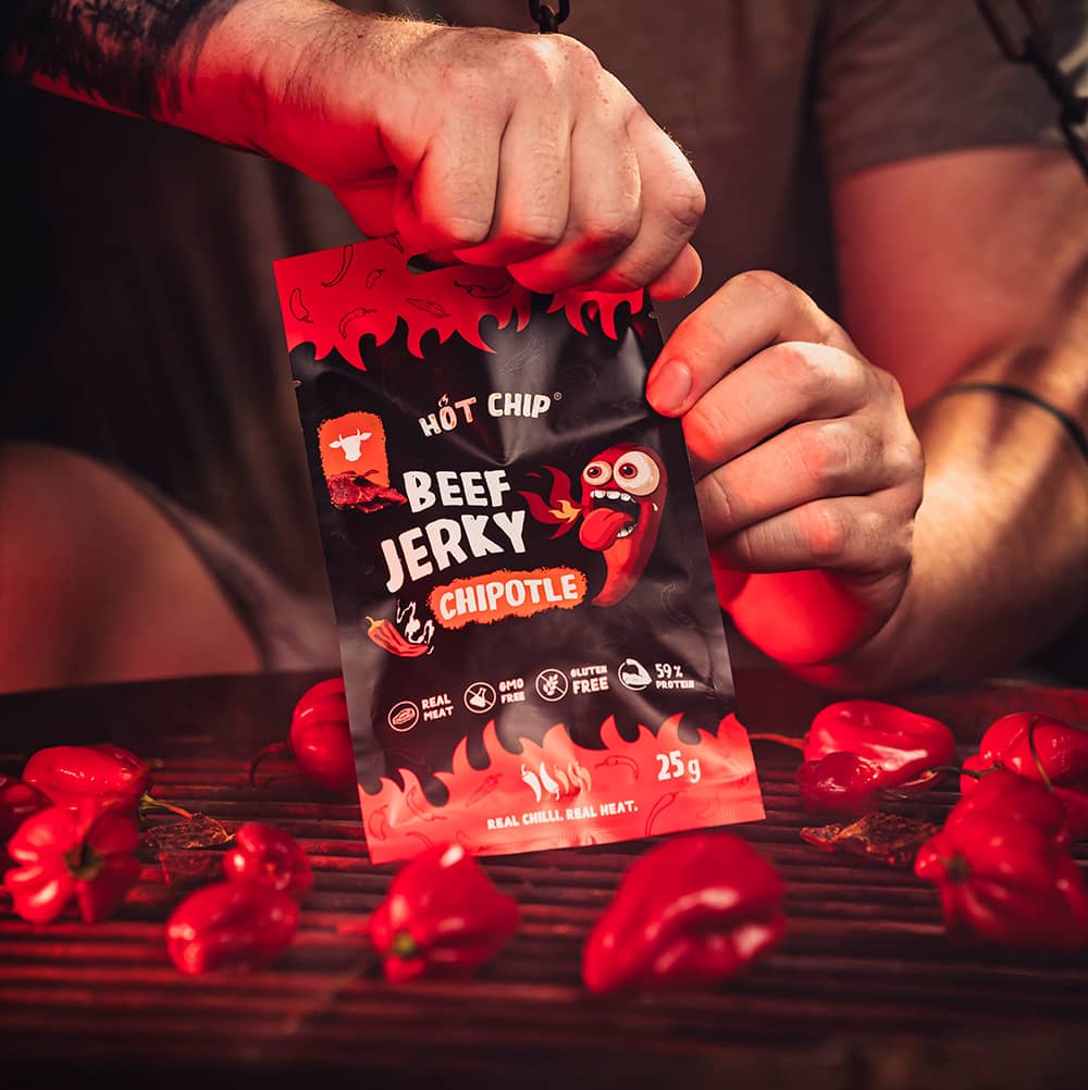  Hot Chip Beef Jerky Chipotle 25g