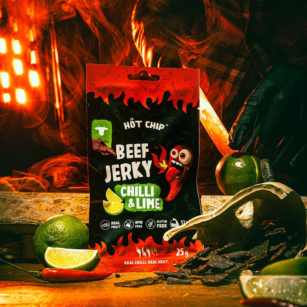 Hot Chip Beef Jerky Chili & Lime 25g