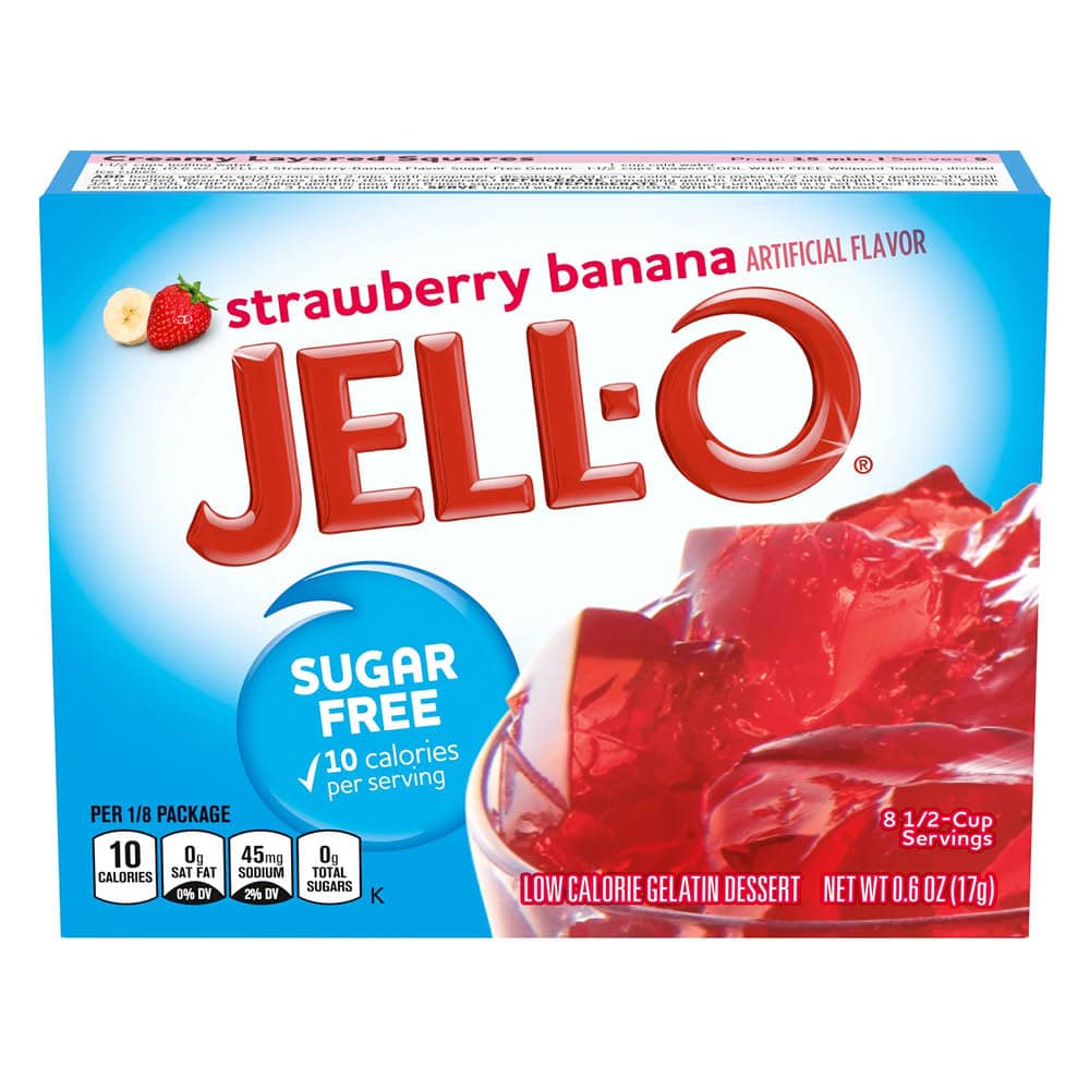  Jell-O Sugar Free Strawberry-Banana 8.5g