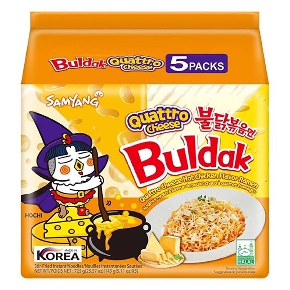 Samyang Buldak Quattro Cheese Noodles 725 g (145 g x 5)