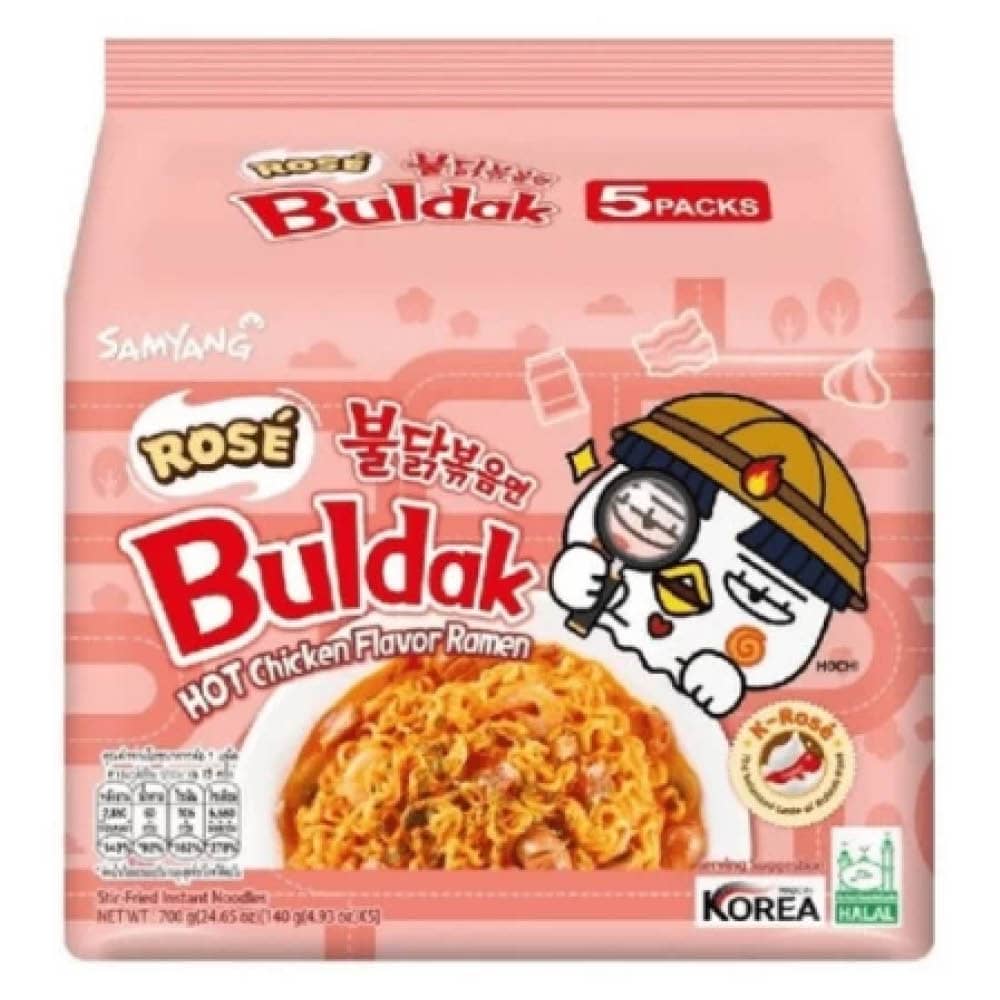 Samyang Buldak Rose Sauce Noodles 700 g (140 g x 5)