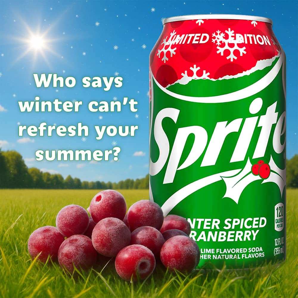 Sprite Winter Spiced Cranberry 355ml