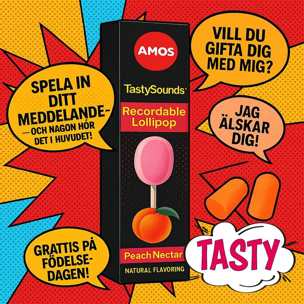 TastySounds Peach Audio Lollipop Recordable 16g