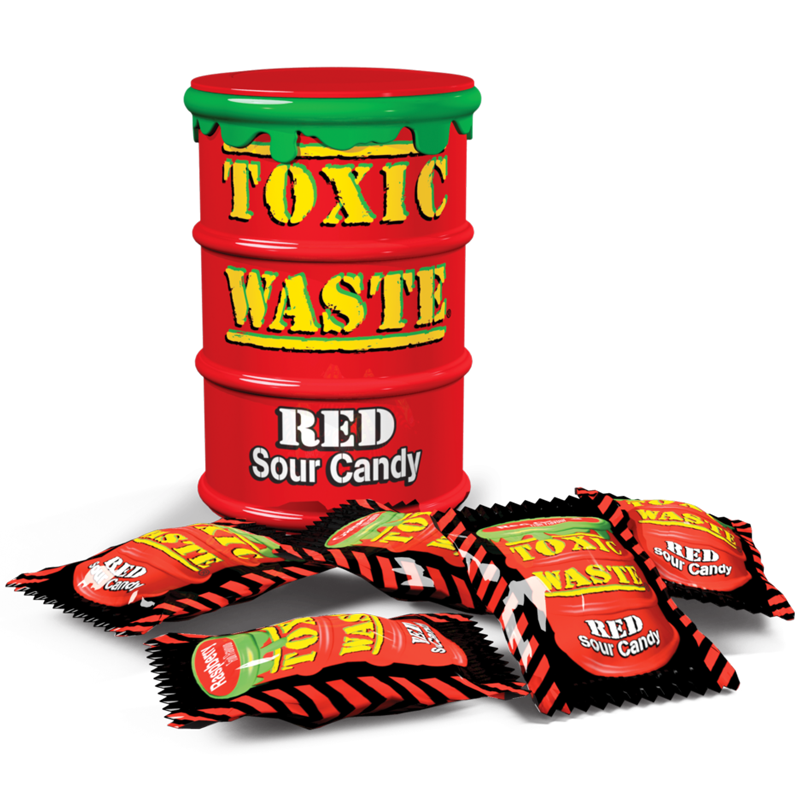  Toxic Waste Red Drum Extreme Sour Candy 42g