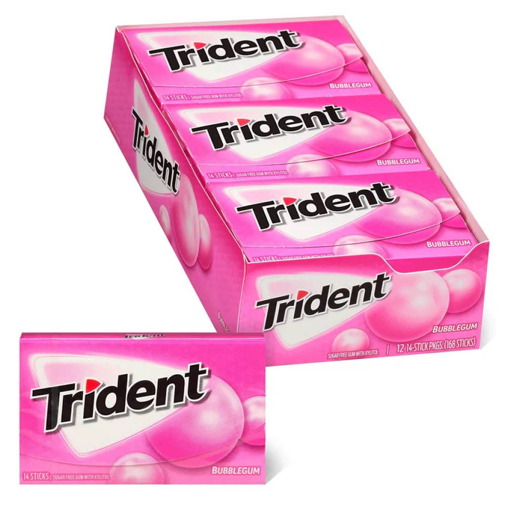 Trident Bubble Gum Sockerfri 14 sticks